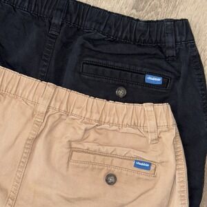 Lot Of 2 Chubbies The Khakinators 4" Stretch Twill Shorts Men's S Black Khaki
